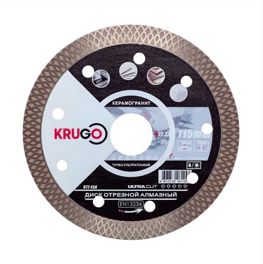 Диск алм 115х22,2 1,4мм ультратонкий KRUGO RTF45A